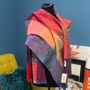 Vibrant Multicolor Plaid Scarf